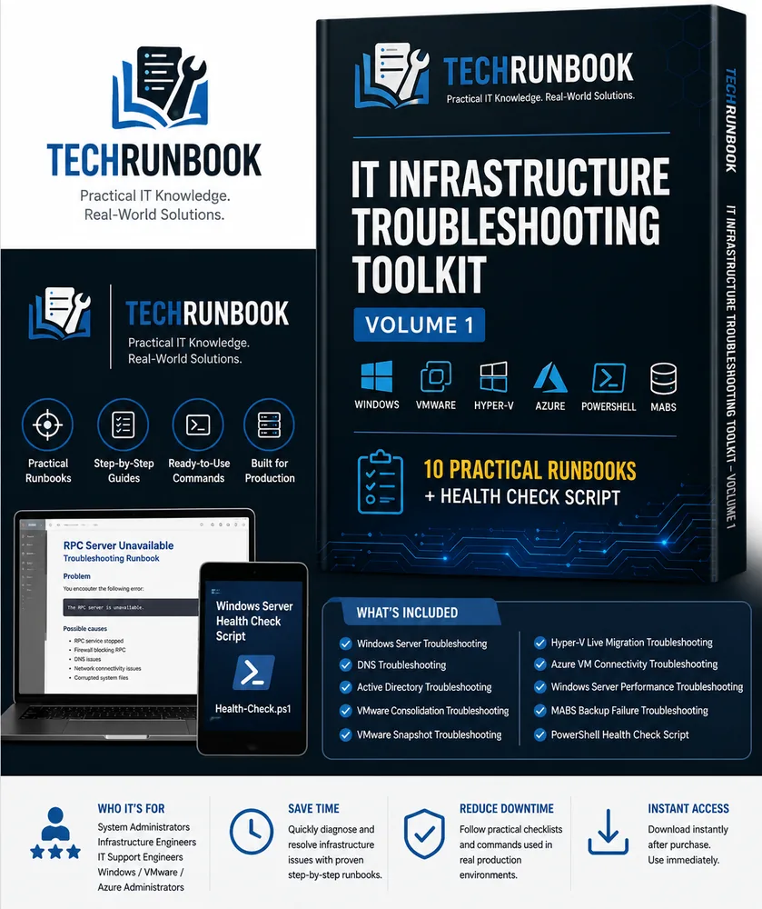 TechRunbook Infrastructure Troubleshooting Toolkit, Volume 1